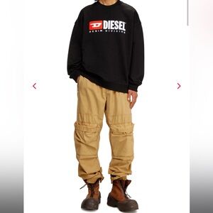 Diesel S-Boxt-Div Sweatshirt with Denim Division logo 100% Cotton